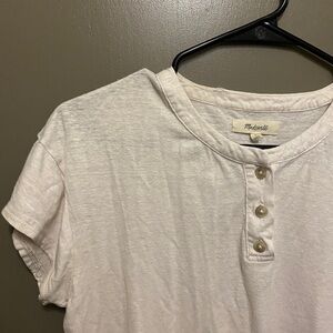 Madewell Cream Henley Top